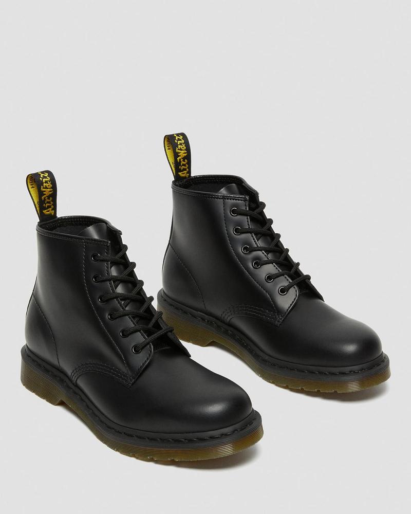 Dr Martens 101 Smooth Læder Ankelstøvler Herre Sort | DK 409ZUT